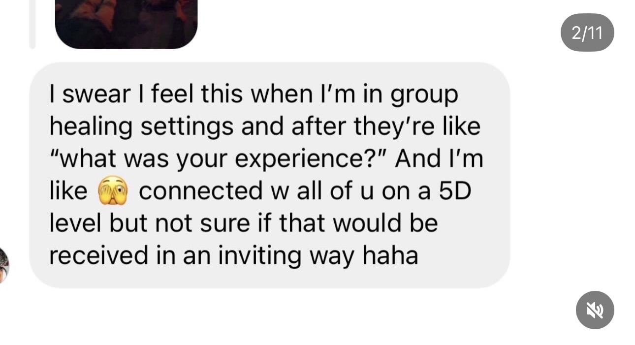 Text message testimonial from a past attendee