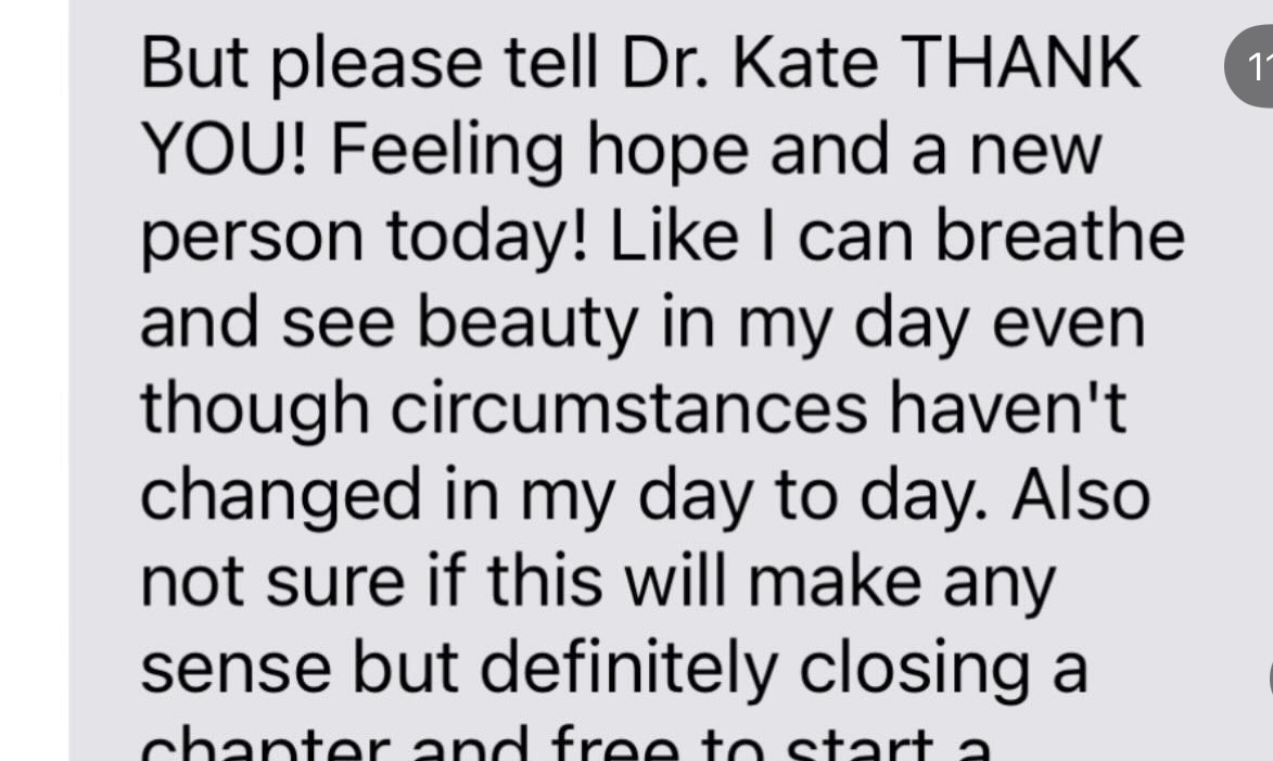 Text message testimonial from a past attendee